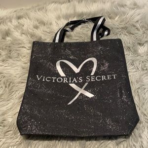 Brand New Black sparkle Victoria Secret Tote Bag